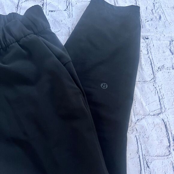 Lululemon On The Fly Jogger Pants Black Size 2 Drawstring Logo - Picture 6 of 7